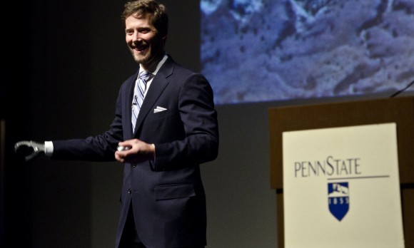 On Thursday Aron Ralston visited Penn State and shared with us how he came