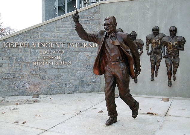 Image result for joe paterno statue melted