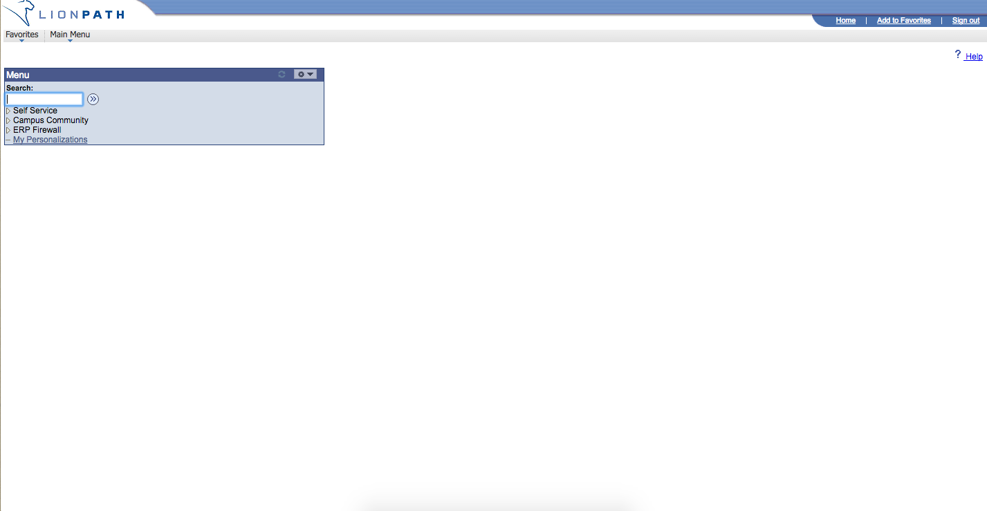 This is what it looks like when you first log in. No, the white space is not the users' fault.